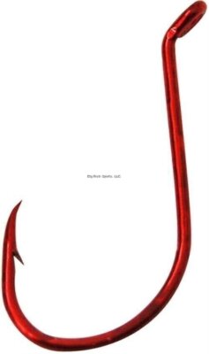 Eagle Claw Lazer Sharp Octopus Hook #2 Heavy Wire Up Eye Red 54/Pk L2RUH-2