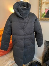 Monkl Black Puffa Jacket Coat Size Xs (uk 8/10)