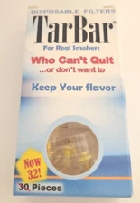NWT! TAR BAR: DISPOSABLEB CIGARETTE FILTERS (BOX=32 FILTERS). GREAT DEAL!