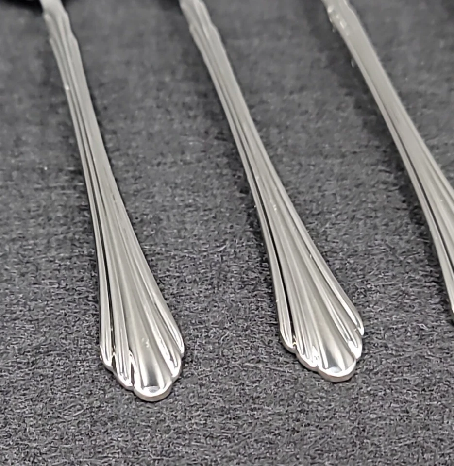 Retroneu Stainless BARRINGTON Set/4 Iced Tea Spoons NEW 18/8 - Image 3 of 4