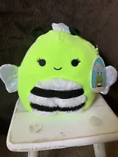 Squishmallow Kellytoy Stuffed Plush Black Light Sunny the Bumble Bee 8" NWT