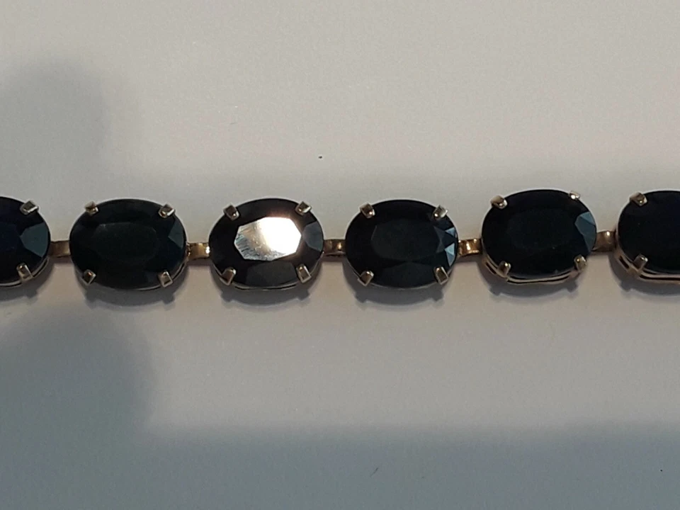 Pulseira -Ouro amarelo 10k 11,515 gramas - Safira 12,0 ctw. - 11/167 - Imagem 2 de 4