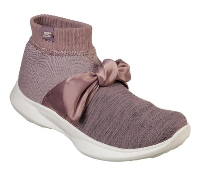 skechers mauve you serene slip trainers
