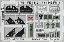 Eduard Zoom 1/48 Photoetch Color Interior Grumman FM-1 Wildcat Tamiya  FE1443