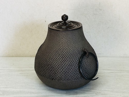 Y3613 CHAGAMA Keiten Takahashi Arare Tea Kettle Teapot Japan antique vintage - Picture 2 of 12
