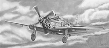 P-51D Betty-E  Limited Edition Print 12" x 22"