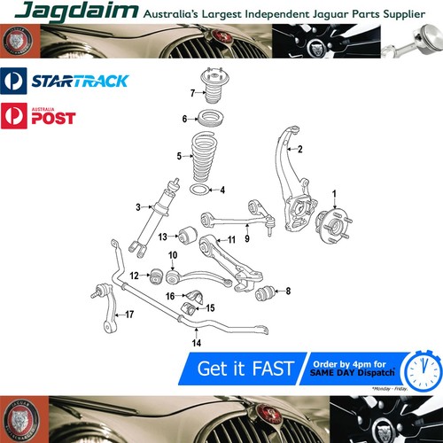 New Jaguar XJ Front Lower Control Arm Rear Bushing C2D4014 eBay