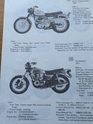 Kawasaki Model Recognition Manual | eBay UK