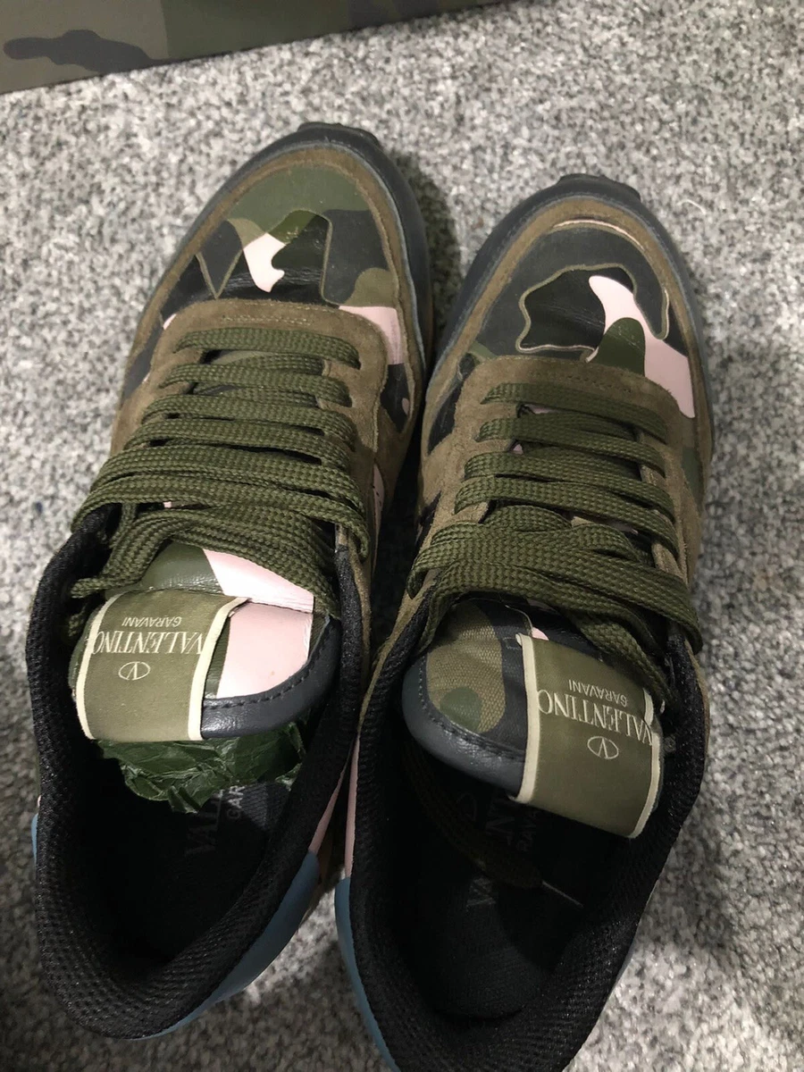 valentino camo trainers pink blue green UK size 4 eBay