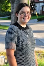 Medieval armor Aluminum Chainmail Butted viking Haubergeon Medieval Armor shotA