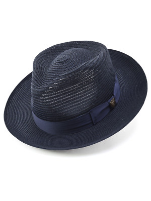 Dobbs Golden Coast Vented Milan Straw Hat in Burgundy