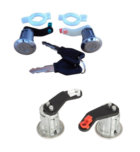 Kit 2 Barillets De Serrure De Porte Pour Renault Mascott 1998-2010 - Avec Clés, Remplacement Avant Gauche/droite