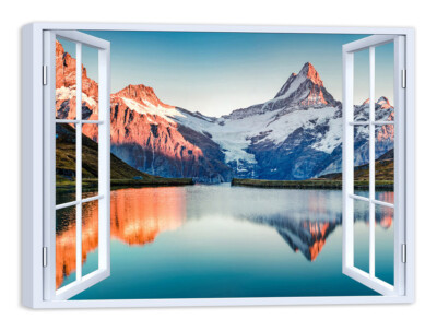Quadro Stampa Su Tela Con Telaio In Legno Modello ESCHER 130x130 cm