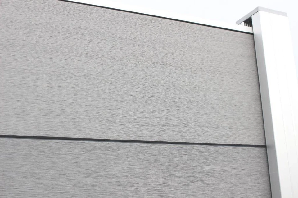 WPC XL Tür Gartentür Zauntor Tor Gartentor Steingrau Grau Systemzaun 90X183cm - Bild 4 von 4