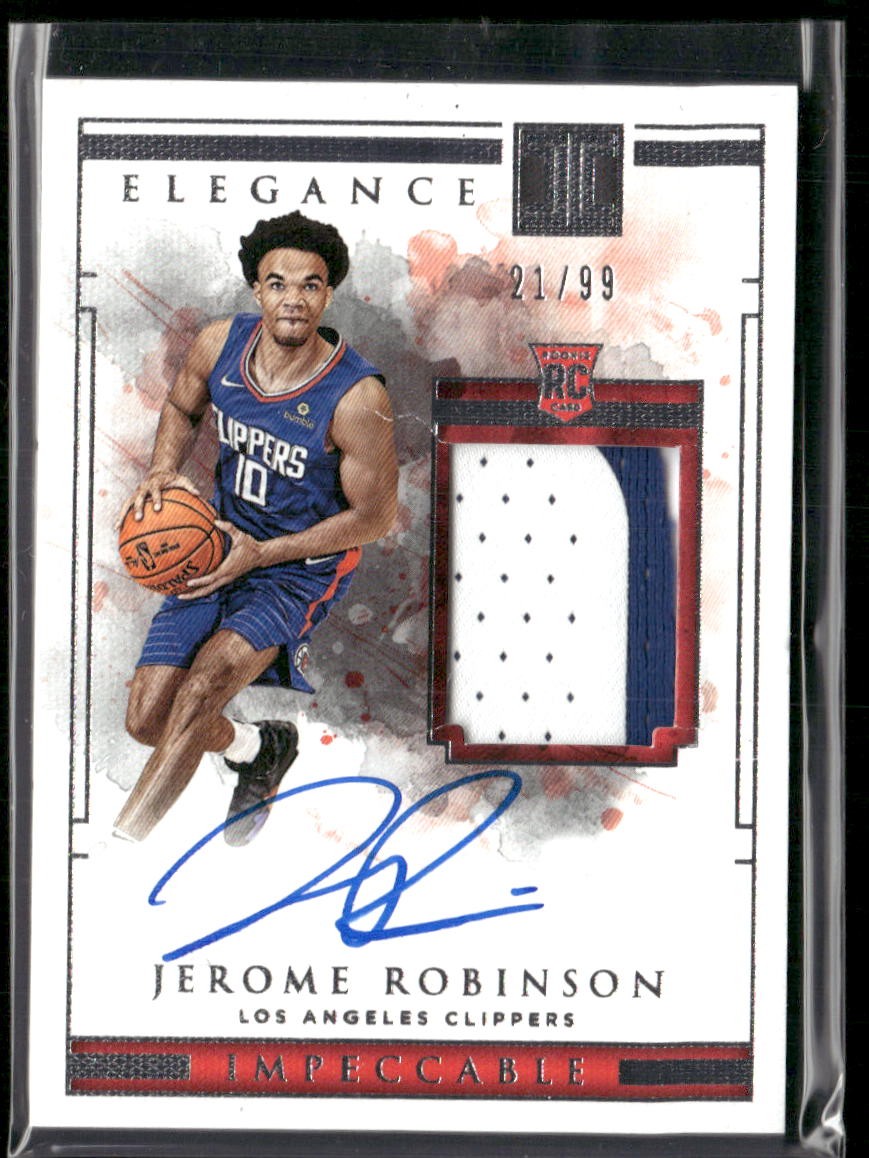 Jerome Robinson 2018-19 Panini Impeccable #123 Auto SN Rookie #/99
