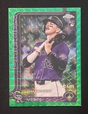 2025 Topps Chrome Update ZAC VEEN #USC186 RC Rookie Green Geometric /99