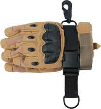 MELOTOUGH Firefighter Gloves Straps Work glove holder with Reflective Black 