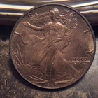 MONSTER TONED 1988 AMERICAN SILVER EAGLE VERY NICE E-60