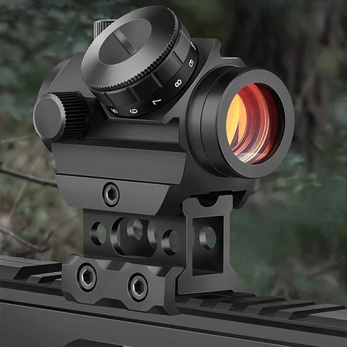 Micro Red Dot Sight Scope 3 MOA 1x25mm Reflex Sight W/ 1'' Riser 20mm Rail Mount - Picture 15 of 17