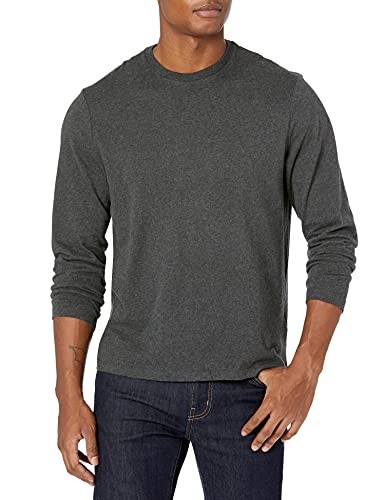 LangäRmeliges T-Shirt Xl Herren Dunkelgrau Meliert, Amazon Essentials,-image