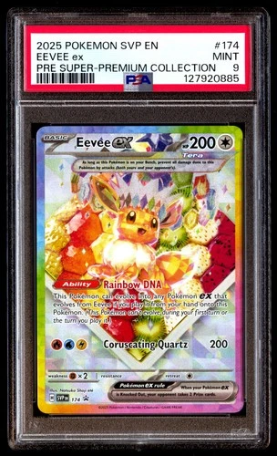 PSA 9 Eevee EX 174 Prismatic Evolutions Super-premium Collection Pokemon