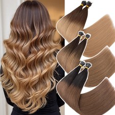 THICK Nano Ring Tip Ombre Human Remy Hair Extensions Microlink Loop Beads 150g