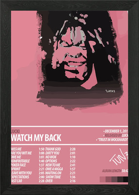 Lucki - Watch My Back Album Kunst Gerahmtes Wandbild Poster Leinwanddruck Bild
