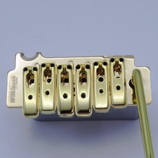 Wilkinson WOV10 2-1/16 Inch 2-Point Tremolo Bridge 6 Screws Fixed Bridge Gold