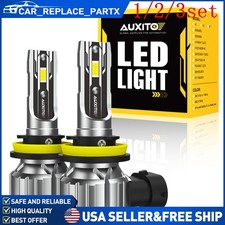 AUXITO Super White LED H11 Bulbs Headlight Conversion Kit High Low Beam 6500K US