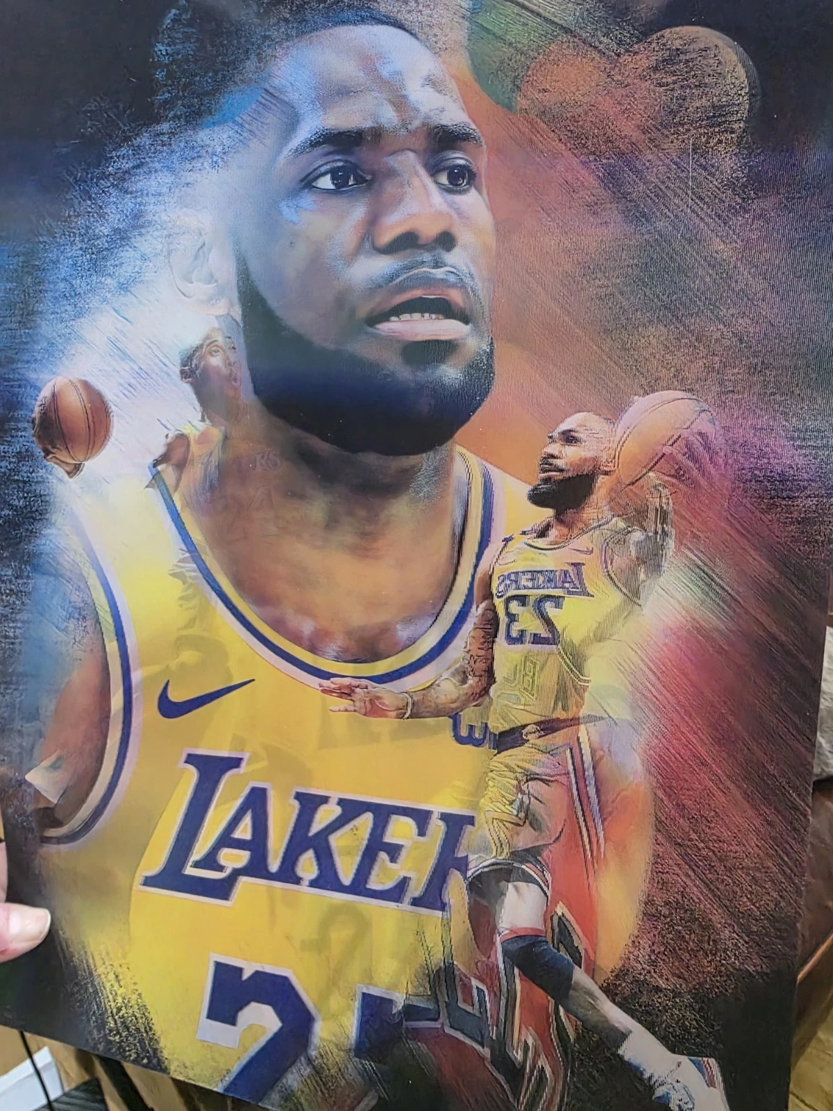 NBA LEGENDS KOBE, LEBRON & MJ 3D LENICULAR POSTER 12X16