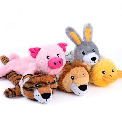 Nocciola 5Pack LessStuffing Squeaky Plush Dog Toys for Aggressive Chewers