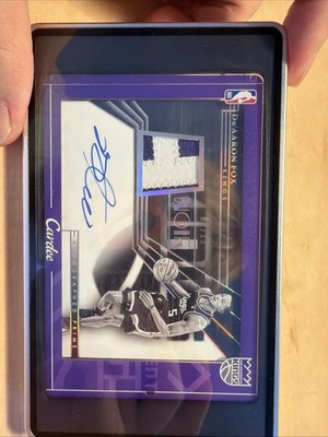 De'Aaron Fox Panini 2023-2024 NOIR Basketball  Auto graphed prime 03/15