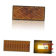 Reflector 80X35mm Self Adhesive Rectangle Safety Waterproof Stick 10pcs Orange
