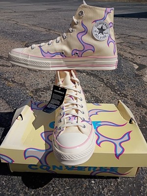 NEW Converse Chuck Taylor Golf All Star 70 Hi Le Fleur Yellow Flame Men Sz 10.5 