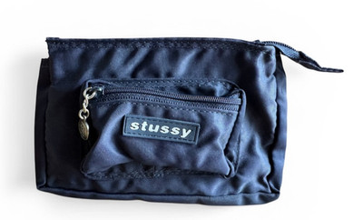 Vintage 90s STUSSY Travel Pouch Zip Bag-Never Used