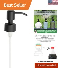 Soap Dispenser Pump Replacement Head Black Spare Stainless Steel 28Mm Brushed...