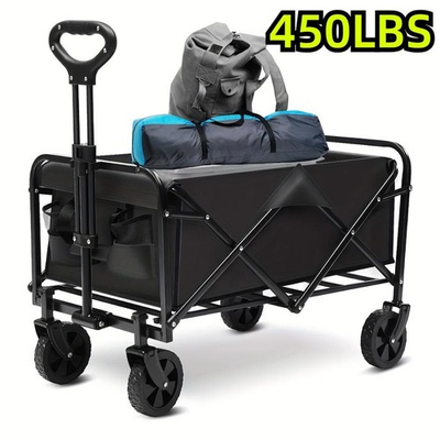 #ad Collapsible 220 450LBS Wagon Cart 360° All Terrain Outdoor Beach Garden Cart $34.65