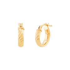 Welry 8mm Tube Huggie Hoop Earrings in 14K Yellow Gold
