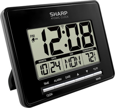 Atomic Desktop Clock   Auto Set Digital Alarm Clock - Atomic Accuracy - Easy to 