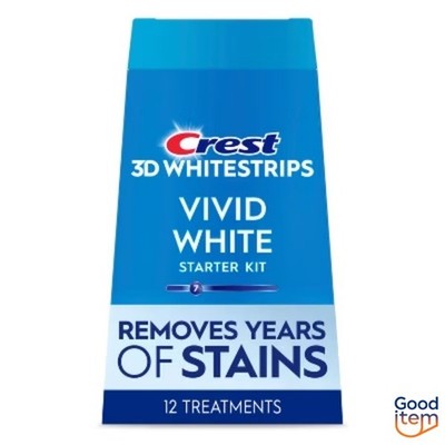 Crest 3D Whitestrips Vivid White Teeth Whitening Kit - 12 Treatments