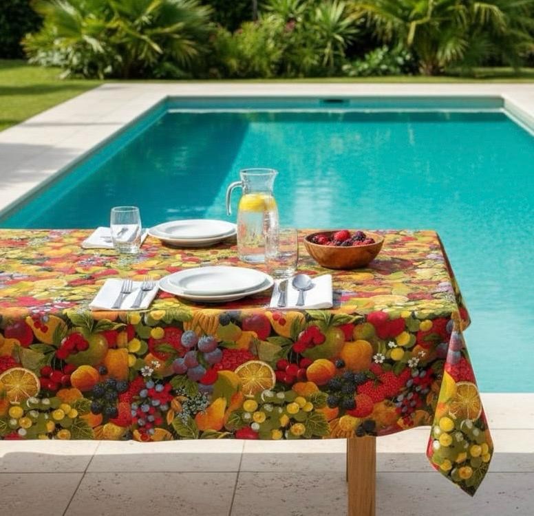 Nappe 3m/1m60 anti tache MCTISSUS pour protéger la table des enfants sans repassage