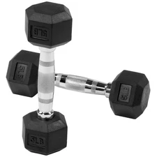 New Gianna 2Pcs 5 lbs Hex Dumbbells with Rubber Coated, Hand Weights
