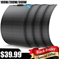 100W 200W Monocrystalline Flexible Solar Panel for Camping RV Home Car Battery