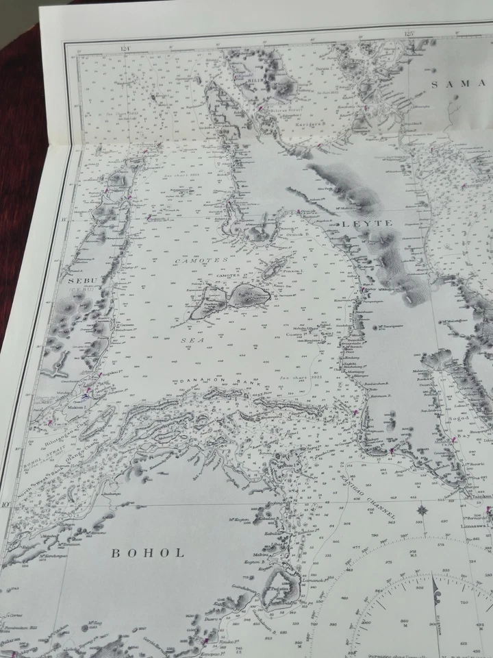 Admiralty Chart 3810 Philippine Islands Leyte Gulf to Mayo Bay Cebu Bohol 1924 - Image 3 of 4