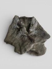 Vintage Real Fur Cape Gray Fur Shawl Wrap Stole Jacket Elegant Evening