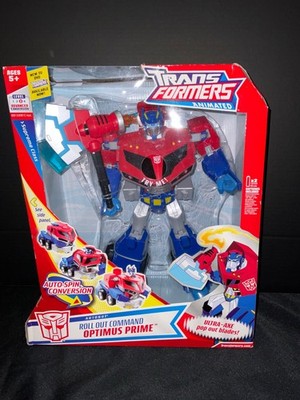 2007 Hasbro Transformers Animated Roll Out Command OPTIMUS PRIME NIB US SELLER