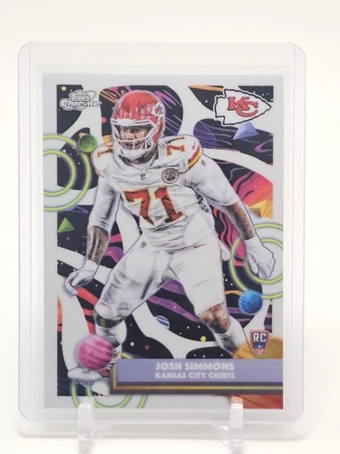 JOSH SIMMONS 2025 TOPPS CHROME COSMIC ROOKIE WHITE HOLE REFRACTOR SSP RC Q4856