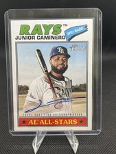 Topps Heritage Real One Autograph Junior Caminero Tampa Bay Rays AL All-Stars