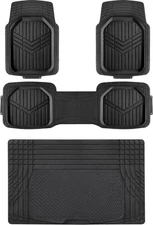 4-Piece All-Weather Protection Heavy Duty Rubber Floor Mats Set W