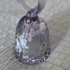 Fenton Hand Painted Glass Bell Purple Floral Design USA